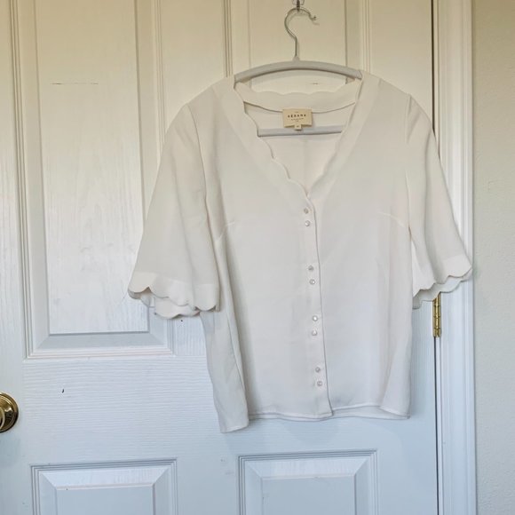 [NWOT] Sezane Antika Blouse in Ecru, FR34/US2 - Picture 3 of 4